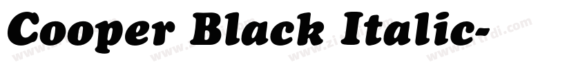 Cooper Black Italic字体转换